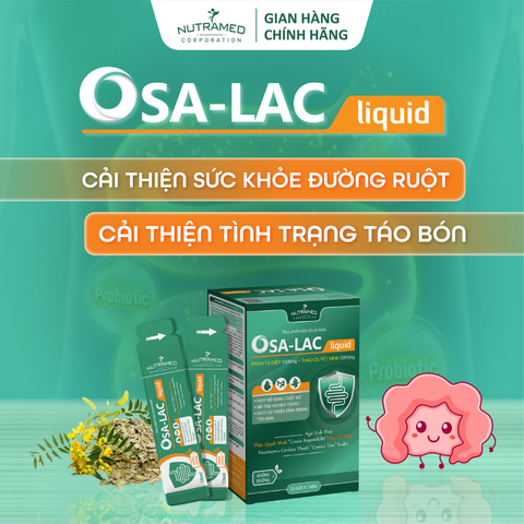 Siro Osalac liquid hỗ trợ sức khỏe đường ruột (20 gói)