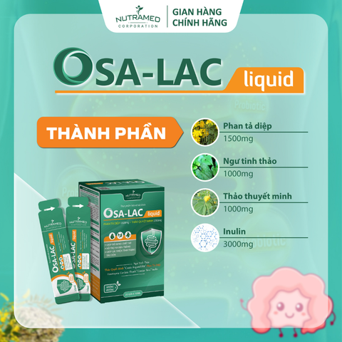 Siro Osalac liquid hỗ trợ sức khỏe đường ruột (20 gói)