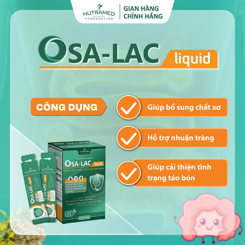 Siro Osalac liquid hỗ trợ sức khỏe đường ruột (20 gói)