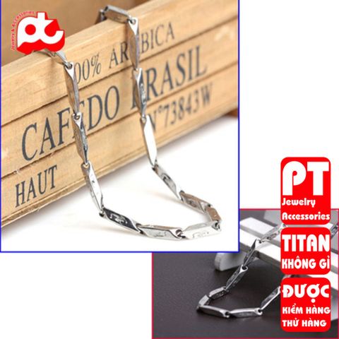 [ NSFT12P130 giảm 30k] Dây chuyền nam titan inox thép không gỉ hỏa tiển khắc ngẫu nhiên hoa văn trangsucpt 3mm PTDCNA10