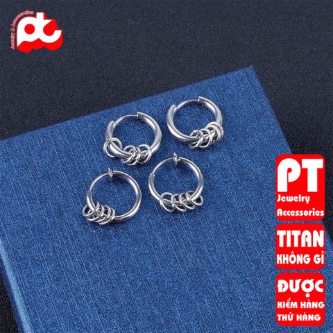 Bông Tai Nam Titan Cao Cấp - Phong Cách Đẳng Cấp, An Toàn Cho Da, Chống Gỉ Sét, Phụ Kiện Thời Trang Nam Tính - Quà Tặng Lý Tưởng