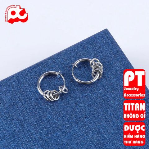 Bông Tai Nam Titan Cao Cấp - Phong Cách Đẳng Cấp, An Toàn Cho Da, Chống Gỉ Sét, Phụ Kiện Thời Trang Nam Tính - Quà Tặng Lý Tưởng