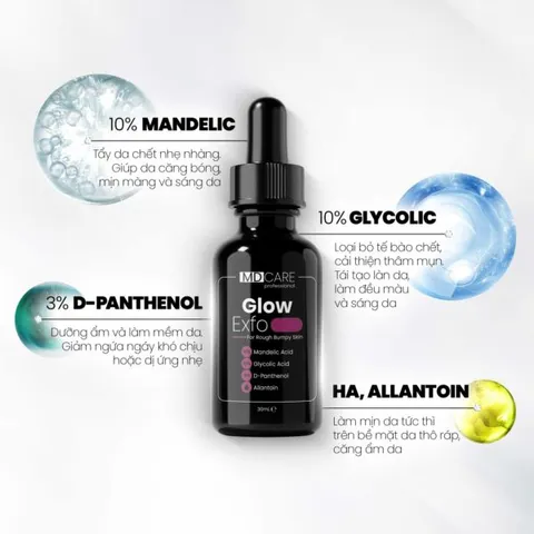 Tẩy Tế Bào Chết MD CARE Glow Exfo - Làm Sáng Da, Mờ Thâm, Cung Cấp Độ Ẩm Cho Làn Da Khỏe Mạnh