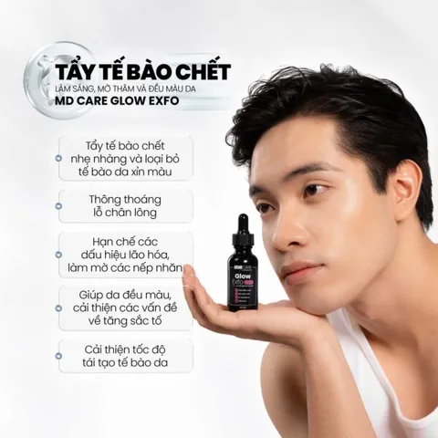 Tẩy Tế Bào Chết MD CARE Glow Exfo - Làm Sáng Da, Mờ Thâm, Cung Cấp Độ Ẩm Cho Làn Da Khỏe Mạnh