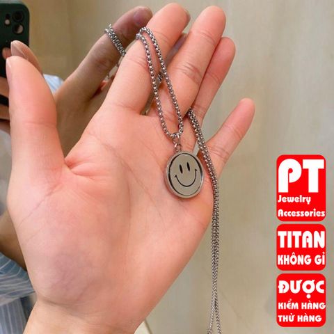 Dây Chuyền Titan Cao Cấp Nam Nữ Độc Đáo - Thiết Kế Mặt Cười Vui Buồn, Phụ Kiện Thời Trang Đẳng Cấp, Quà Tặng Ý Nghĩa