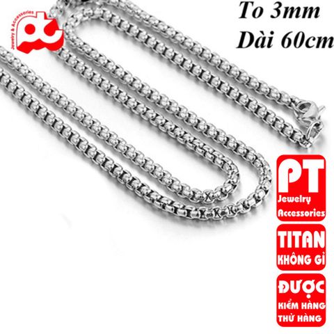 Dây Chuyền Nam Titan Cao Cấp - Thiết Kế Sang Trọng, Không Gỉ, Phong Cách Đẳng Cấp - Quà Tặng Ý Nghĩa cho Phái Mạnh