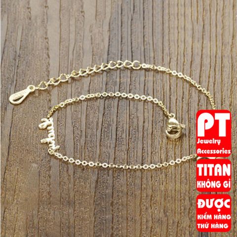 Lắc Chân Nữ Titan Cao Cấp - Thiết Kế Thanh Lịch, Không Gỉ, An Toàn Cho Da - Phụ Kiện Thời Trang Sang Trọng, Quà Tặng Đặc Biệt
