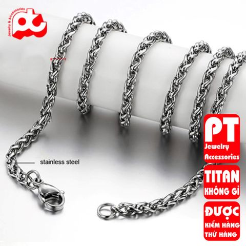 Dây Chuyền Nam Titan Cao Cấp - Thiết Kế Sang Trọng, Chống Gỉ, Đẳng Cấp Thời Trang 3mm, Quà Tặng Ý Nghĩa cho Đấng Mày Râu