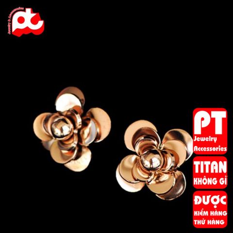 Bông Tai Nữ Titan Cao Cấp Hoa Trà - Sang Trọng, Chống Gỉ, An Toàn Cho Da - Phụ Kiện Thời Trang Phù Hợp Với Mọi Phong Cách