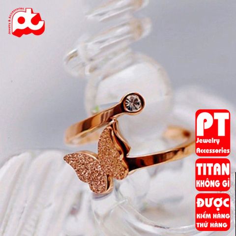 Nhẫn Nữ Titan Cao Cấp Phun Cát - Thiết Kế Thanh Lịch, Đa Dạng Màu Sắc, Phụ Kiện Thời Trang Sang Trọng, An Toàn Cho Da
