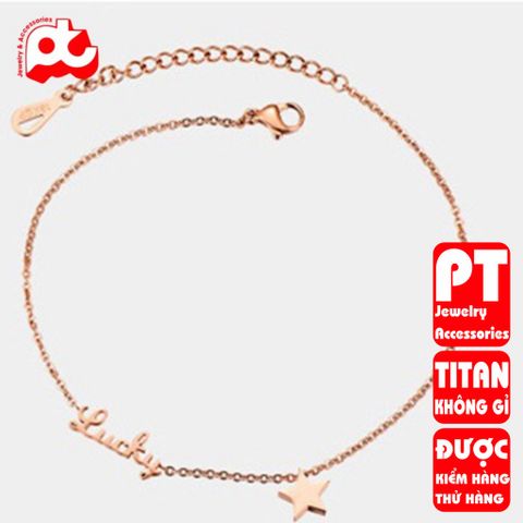 Lắc Chân Nữ Titan Cao Cấp - Phụ Kiện Thời Trang Thanh Lịch, Bền Bỉ, Không Gỉ, An Toàn Cho Da - Quà Tặng Ý Nghĩa
