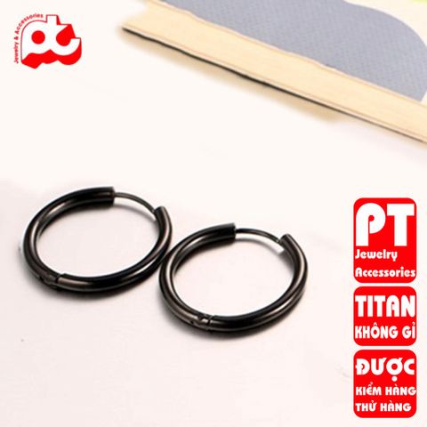 Bông Tai Nam Titan Cao Cấp Không Gỉ - Phong Cách Hiện Đại, An Toàn Cho Da, Quà Tặng Đẳng Cấp Cho Phái Mạnh - PT Jewelry