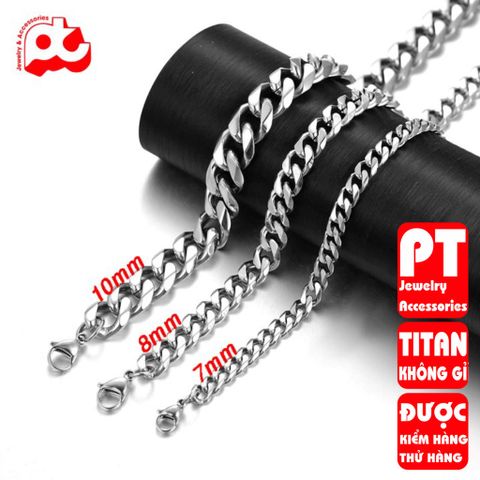 Dây Chuyền Nam Titan Cao Cấp Không Gỉ - Phong Cách Mạnh Mẽ, An Toàn Cho Da, Quà Tặng Ý Nghĩa Cho Phái Mạnh - Trang Sức Thời Trang 7mm