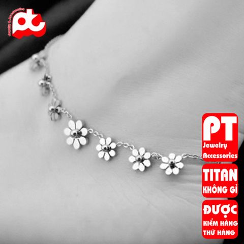 Lắc Chân Nữ Titan Cao Cấp - Thiết Kế Thanh Lịch, Chống Gỉ và Không Kích Ứng, Phụ Kiện Thời Trang Tôn Vinh Đôi Chân