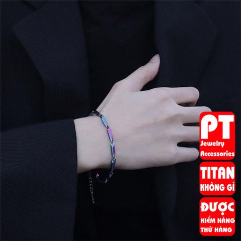 Lắc Tay Nam Titan Cao Cấp Phong Cách Thời Thượng - Thiết Kế Đẳng Cấp, Chất Liệu Không Gỉ, Phù Hợp Với Mọi Dạng Tay