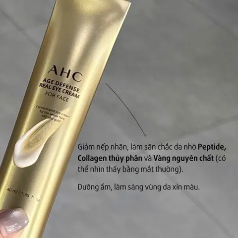 Kem Dưỡng AHC Age Defense Real Eye Cream For Face 40ml (giảm nhăn mắt, dưỡng căng da mặt)