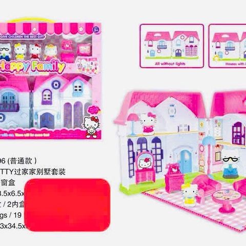 Happy Family Nhà búp bê Hello Kitty 596 Happy family thiết kế đáng yêu phù hợp cho bé yêu thích Hello Kitty mã sản phẩm 596 ngôi nhà nhỏ xinh dành cho búp bê Hello Kitty