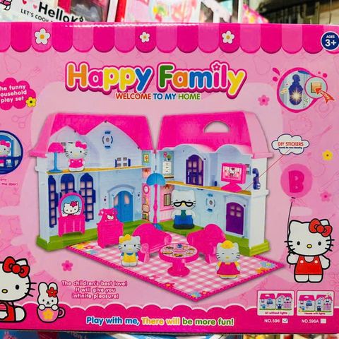 Happy Family Nhà búp bê Hello Kitty 596 Happy family thiết kế đáng yêu phù hợp cho bé yêu thích Hello Kitty mã sản phẩm 596 ngôi nhà nhỏ xinh dành cho búp bê Hello Kitty