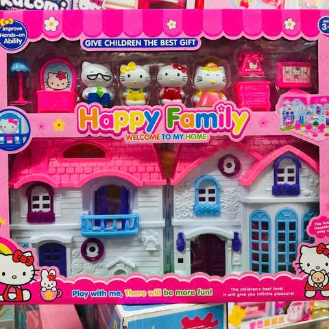 Happy Family Nhà búp bê Hello Kitty 596 Happy family thiết kế đáng yêu phù hợp cho bé yêu thích Hello Kitty mã sản phẩm 596 ngôi nhà nhỏ xinh dành cho búp bê Hello Kitty
