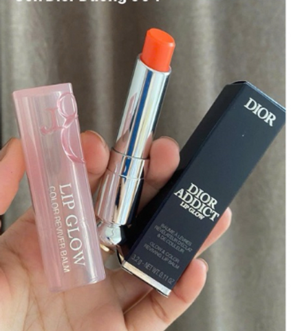 (Hàng nội địa) Son Dưỡng Dior Addict Lip Glow 074 Jelly - Môi Căng Bóng Tự Nhiên, Dưỡng Ẩm, Phù Hợp Mọi Tông Màu Da