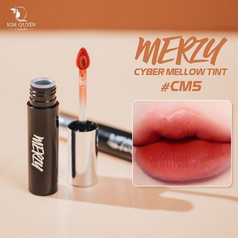 Son Merzy Mellow Tint CM5 - Đỏ Nâu Lì Lâu Trôi, Son Môi Trang Điểm Độc Đáo và Thời Thượng cho Phong Cách Hiện Đại