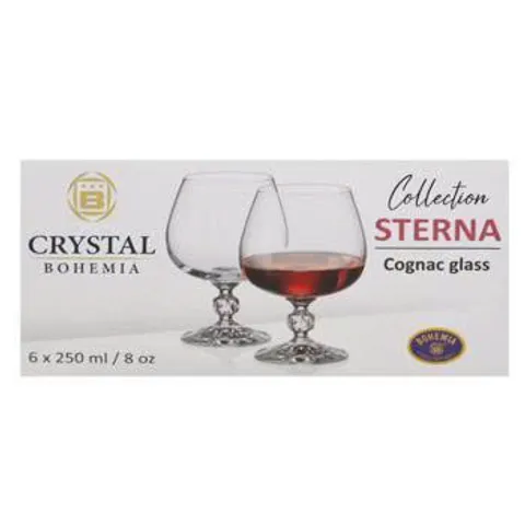 Bộ 6 Ly Thủy Tinh Bohemia Sterna 250ml - Sang Trọng, Chất Lượng Cao, Quà Tặng Ý Nghĩa cho Bạn Bè và Người Thân