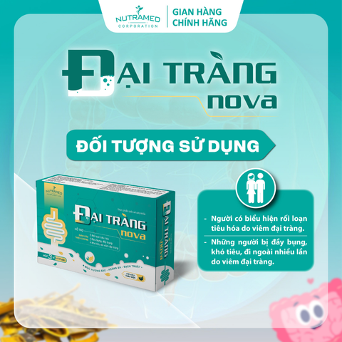 Viên uống Đại Tràng Nova hỗ trợ sức khỏe đại tràng, rối loạn tiêu hóa do viêm đại tràng (30 viên)