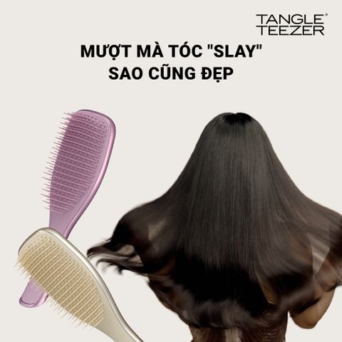 Lược Gỡ Rối Tangle Teezer The Ultimate Detangler Chrome - Phiên Bản Cao Cấp, Chăm Sóc Tóc Thẳng Đến Xoăn, Giảm Gãy Rụng
