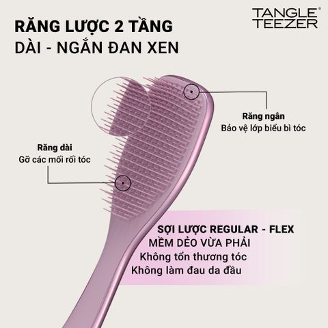 Lược Gỡ Rối Tangle Teezer The Ultimate Detangler Chrome - Phiên Bản Cao Cấp, Chăm Sóc Tóc Thẳng Đến Xoăn, Giảm Gãy Rụng