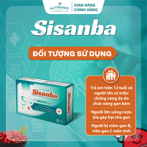 Viên uống hỗ trợ chức năng gan Sisanba Nutramed - Bảo vệ gan, thải độc, 30 viên cho sức khỏe tối ưu