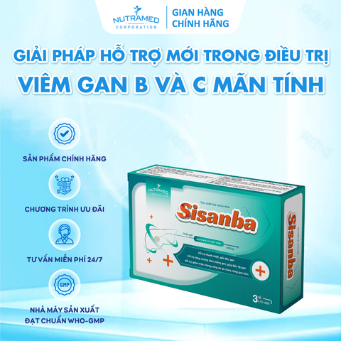 Viên uống hỗ trợ chức năng gan Sisanba Nutramed - Bảo vệ gan, thải độc, 30 viên cho sức khỏe tối ưu