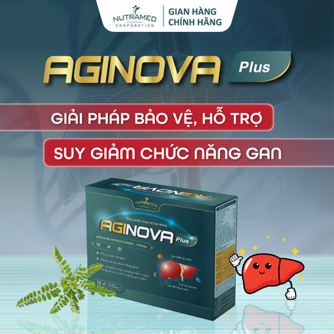 Viên uống Aginova Plus - Hỗ trợ bảo vệ và tăng cường chức năng gan cho người có gan kém, giảm mẩn ngứa và vàng da - Nutramed