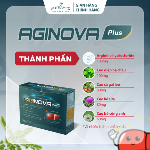Viên uống Aginova Plus - Hỗ trợ bảo vệ và tăng cường chức năng gan cho người có gan kém, giảm mẩn ngứa và vàng da - Nutramed