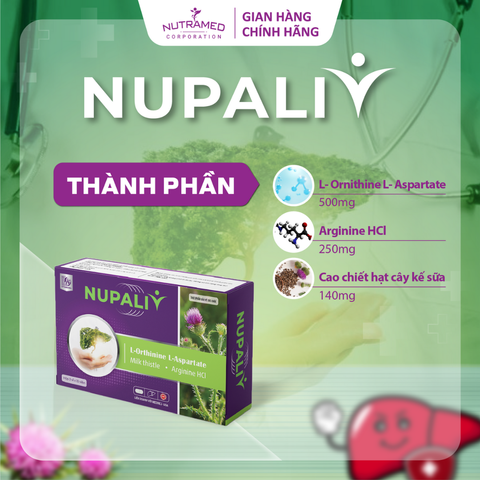 Viên Uống Nupaliv Hỗ Trợ Giải Độc Gan - Bảo Vệ Gan, Cải Thiện Chức Năng Gan - 30 Viên Nutramed