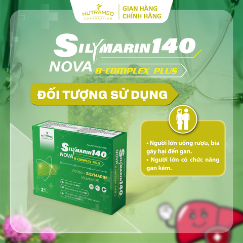 Viên uống Silymarin 140 - Bảo vệ và tăng cường chức năng gan cho người uống rượu, hỗ trợ giải độc gan - Hộp 30 viên Nutramed
