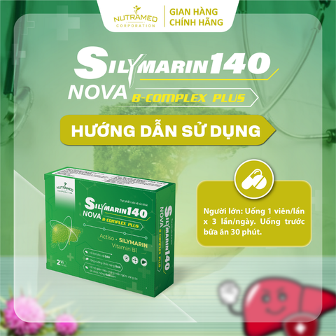 Viên uống Silymarin 140 - Bảo vệ và tăng cường chức năng gan cho người uống rượu, hỗ trợ giải độc gan - Hộp 30 viên Nutramed
