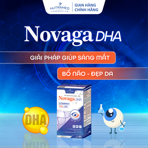 Viên uống Novaga DHA hỗ trợ sáng mắt, bổ não, đẹp da (60 viên)