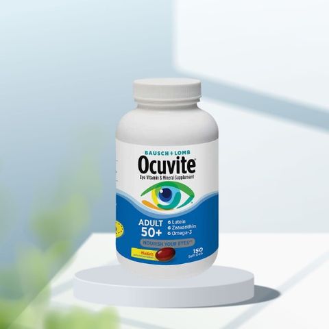 Viên uống bổ mắt Ocuvite Adult 50+ - 150 viên Vitamin E hỗ trợ sức khỏe mắt cho người trên 50 tuổi của Mỹ