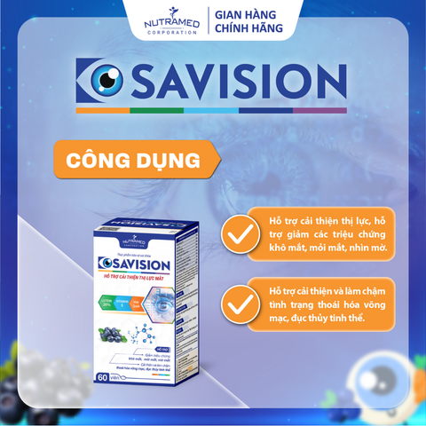 Viên uống Osavision hỗ trợ tăng cường thị lực giảm khô mắt, mỏi mắt, nhìn mờ (60 viên)