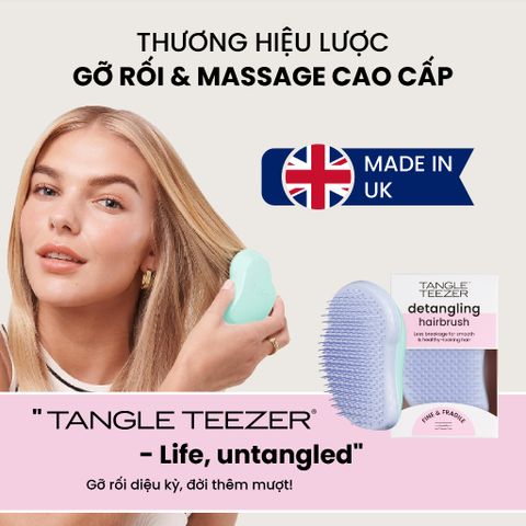 Lược Gỡ Rối Tangle Teezer The Original Fine & Fragile - Dành Cho Tóc Mỏng Yếu Dễ Hư Tổn, Gỡ Rối Nhẹ Nhàng, Chăm Sóc Tóc Thông Minh
