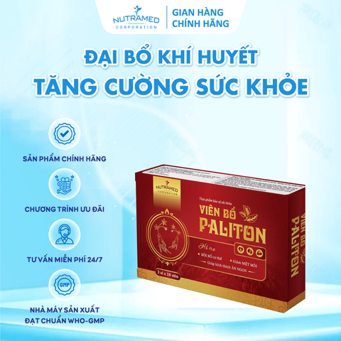 Viên uống Paliton 30 viên - Hỗ trợ bồi bổ cơ thể, kích thích ăn ngon, giảm mệt mỏi cho người lớn gầy yếu, mới ốm dậy.