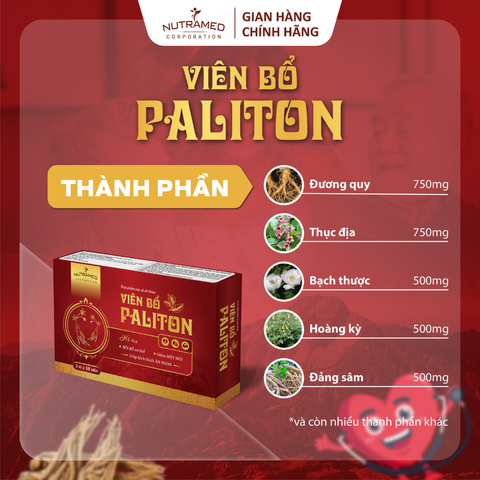Viên uống Paliton 30 viên - Hỗ trợ bồi bổ cơ thể, kích thích ăn ngon, giảm mệt mỏi cho người lớn gầy yếu, mới ốm dậy.
