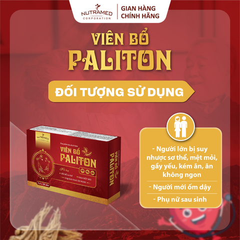 Viên uống Paliton 30 viên - Hỗ trợ bồi bổ cơ thể, kích thích ăn ngon, giảm mệt mỏi cho người lớn gầy yếu, mới ốm dậy.