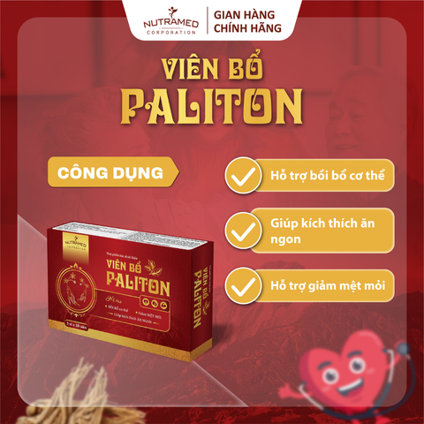 Viên uống Paliton 30 viên - Hỗ trợ bồi bổ cơ thể, kích thích ăn ngon, giảm mệt mỏi cho người lớn gầy yếu, mới ốm dậy.