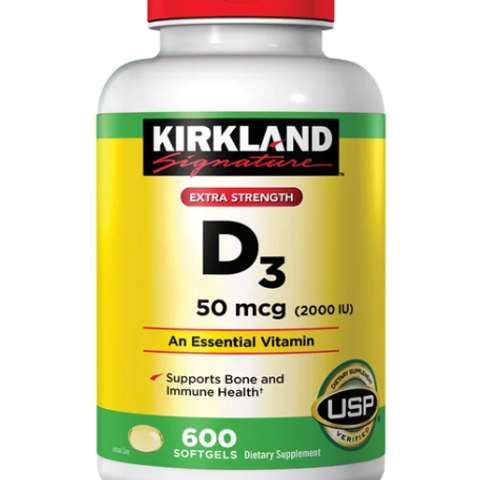 Viên uống D3 Kirkland 600 viên - Hàng Mỹ