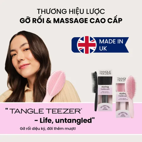 Lược Gỡ Rối Tangle Teezer The Ultimate Styler - Thiết Kế Đặc Biệt Phù Hợp Mọi Loại Tóc, Dễ Dàng Tạo Kiểu