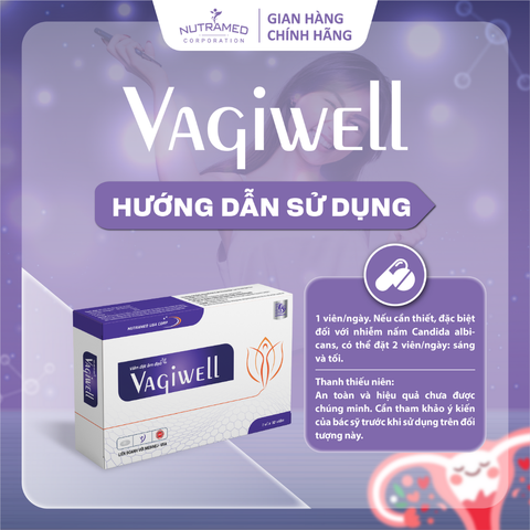 Viên đặt Vagiwell - Hỗ trợ cân bằng lợi khuẩn và giảm viêm nhiễm phụ khoa, 10 viên, giải pháp cho vấn đề viêm nhiễm âm đạo.