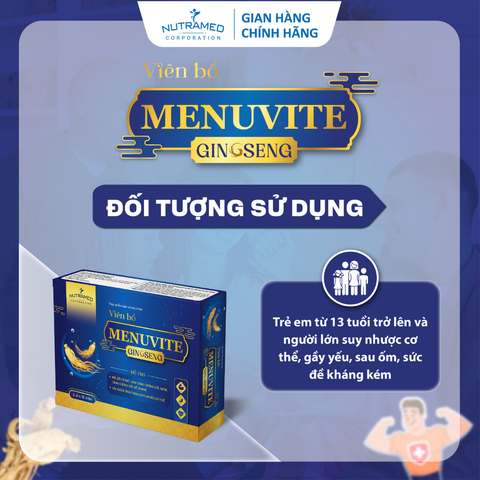 Viên Uống Menuvite Ginseng Hỗ Trợ Tăng Cường Sức Đề Kháng, Bồi Bổ Cơ Thể (30 Viên) - Vitamin Và Khoáng Chất Thiết Yếu