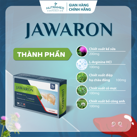 Viên uống JAWARON - Hỗ trợ giải độc gan, bảo vệ và tăng cường chức năng gan - Hộp 30 viên chiết xuất tự nhiên