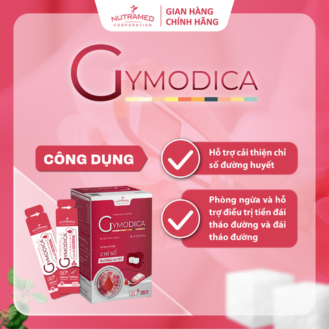 Gymodica - Hỗ Trợ Ổn Định Chỉ Số Đường Huyết Cho Người Bị Tiểu Đường - Gói 20 Gói x 10ml